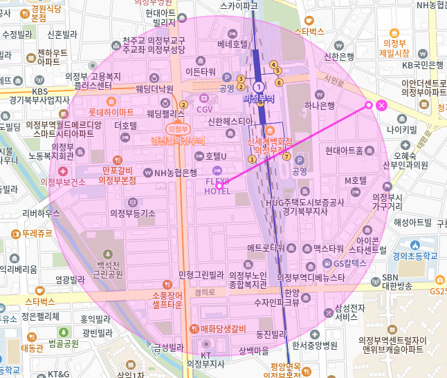 의정부역 월주차_1번출구 도보 1분 전일 24시 자주식 단일주차
