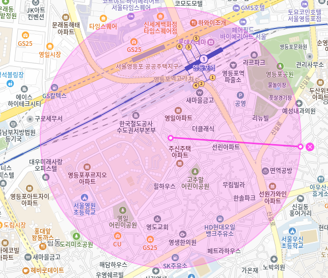 영등포역 월주차_4번출구 도보 2분,전일 24시,자주식 단일주차