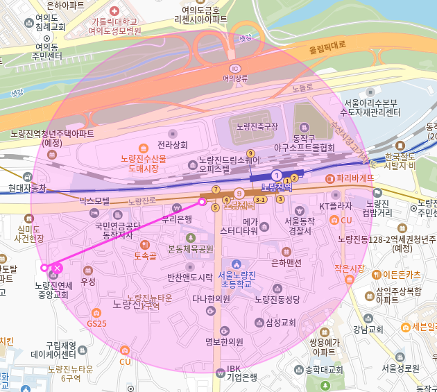 노량진 월주차 | CTS 아트홀 5분·노량진역 10분, 24시간 차단기 자주식