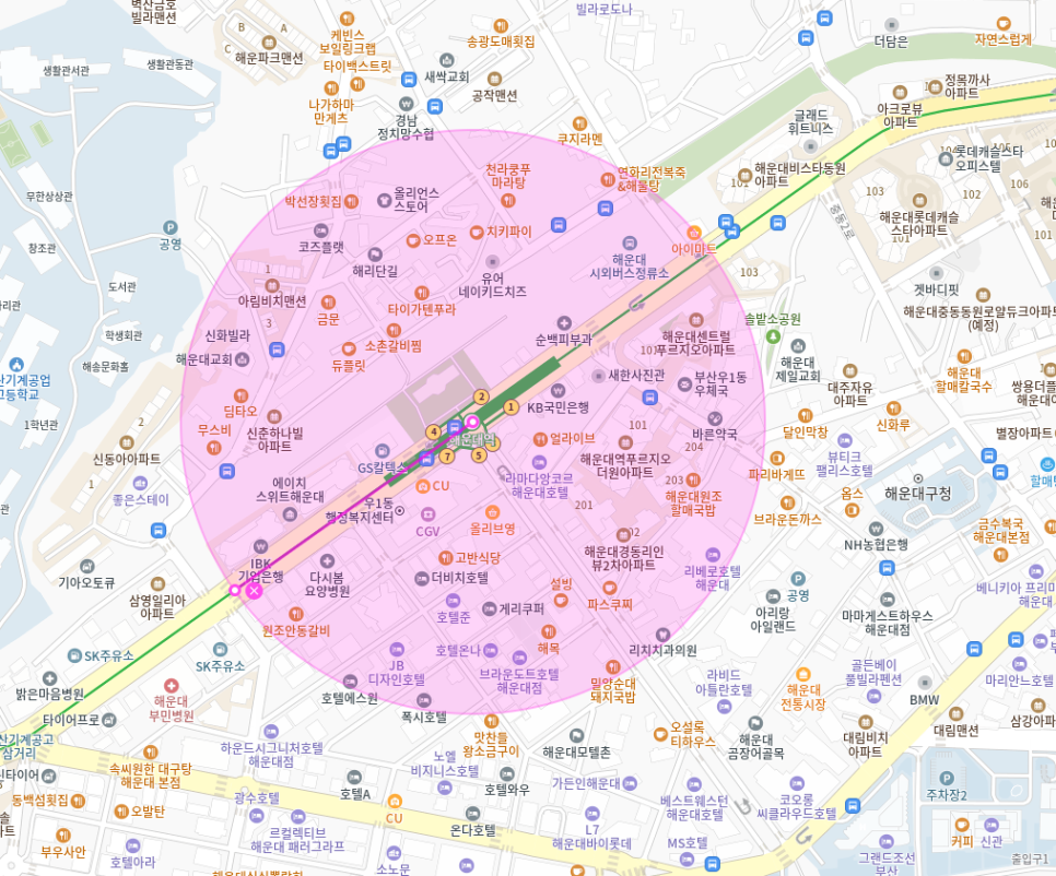 해운대 월주차 | 해운대역 3분·해운대 10분대, 24시간 기계식(비지정)