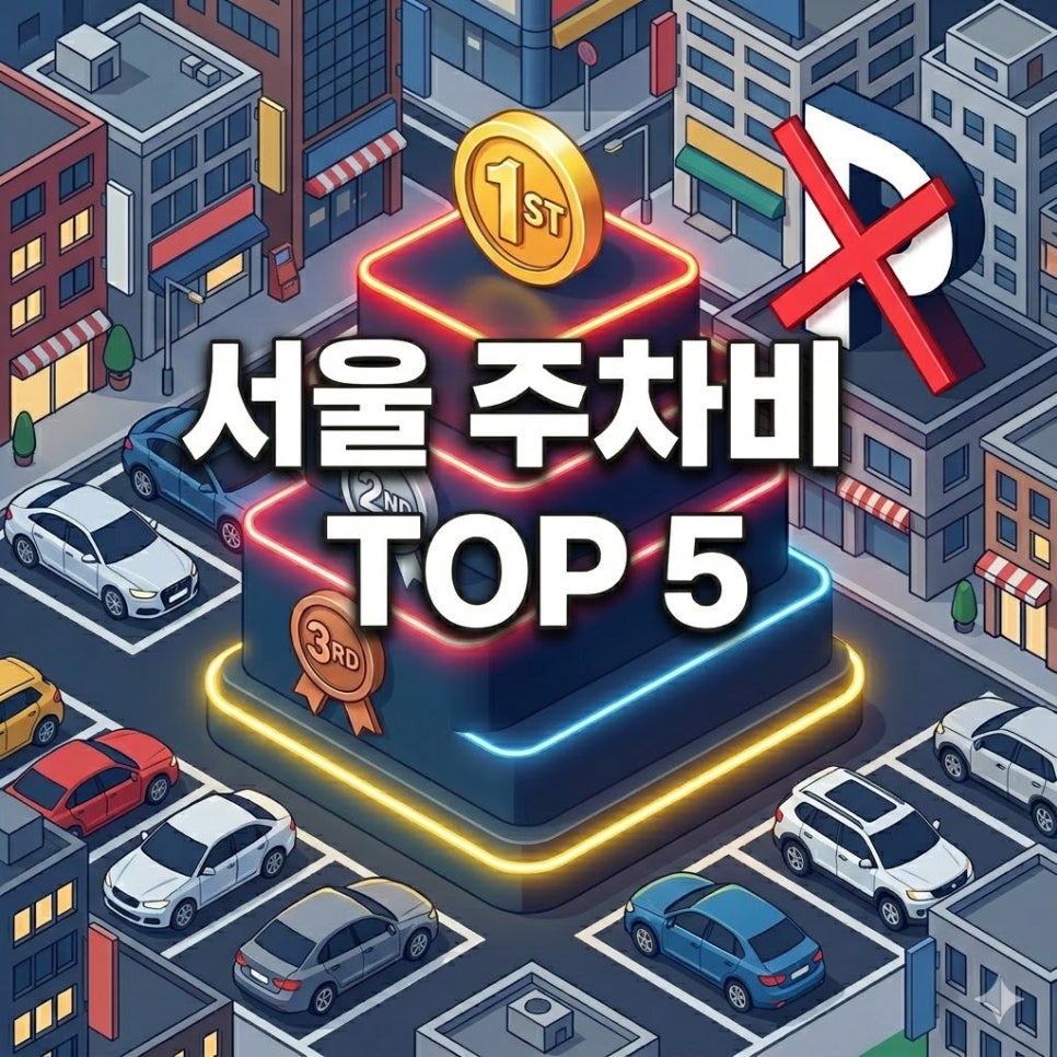 서울 주차 요금 가장 비싼 지역 TOP 5! 주차비 아끼는 방법은? 대표 이미지