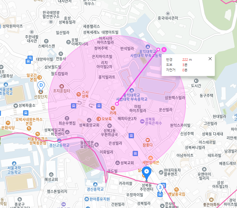 성북동 월주차, 홍익중고등학교  도보 3분거리!