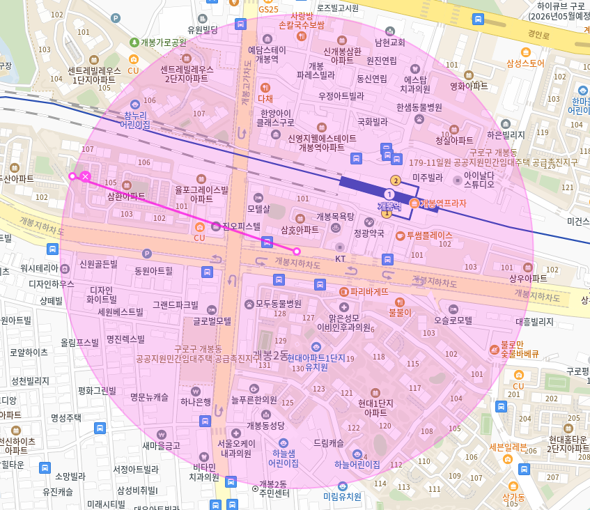 개봉동 월주차 / 개봉역  도보 5분거리