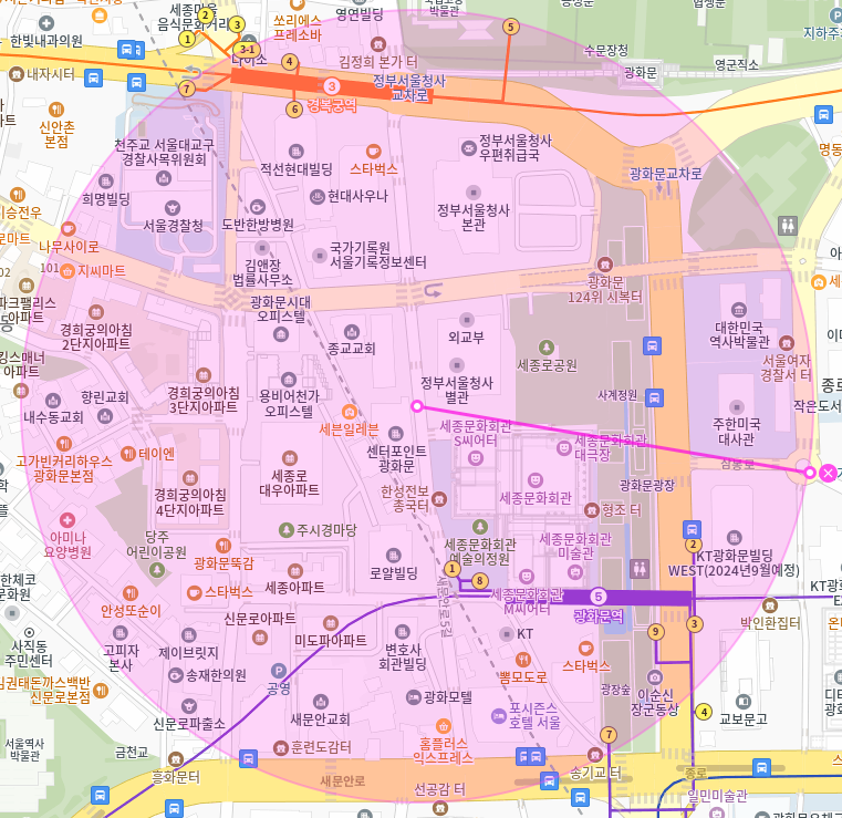 광화문역 월주차 / 광화문역 도보 1분, 경복궁 도보 5분