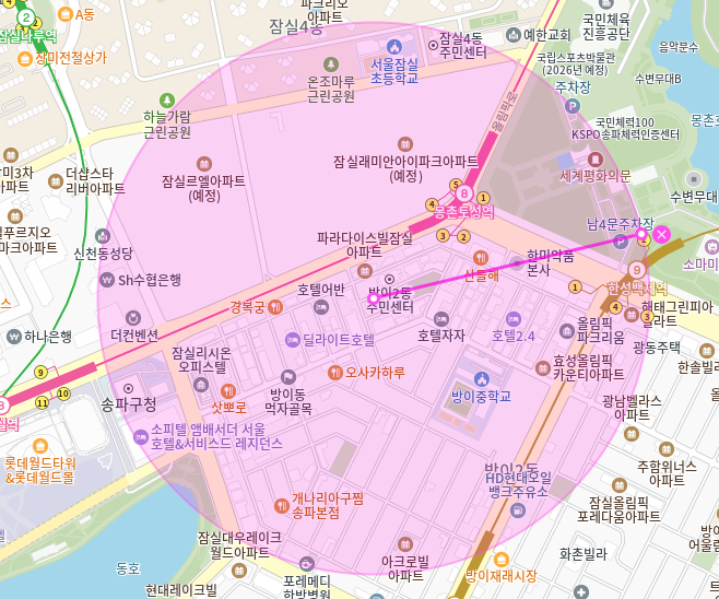 송파구 월주차_몽촌토성역 3번출구 도보 2분거리 단일주차장