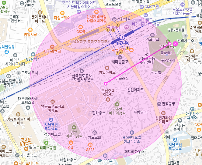 영등포동 월주차_4번 출구 도보 3분거리 역세권 단일주차장