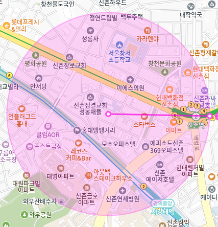 신촌역 월주차 / 신촌역 도보 2분 현대백화점 신촌점 인근