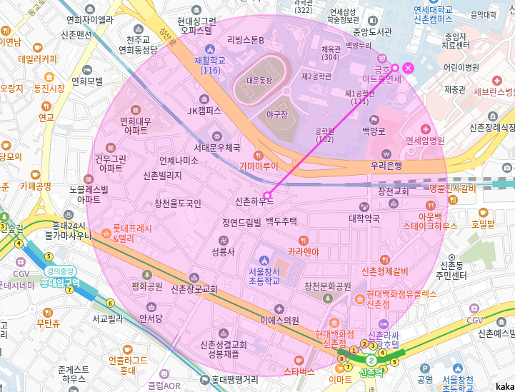 창천동 월주차_신촌역 인근 전일제 지정석 단일주차장