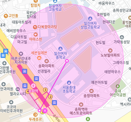 송파 월주차 / 송파역 도보 1분 단일주차, 지정석, 역세권