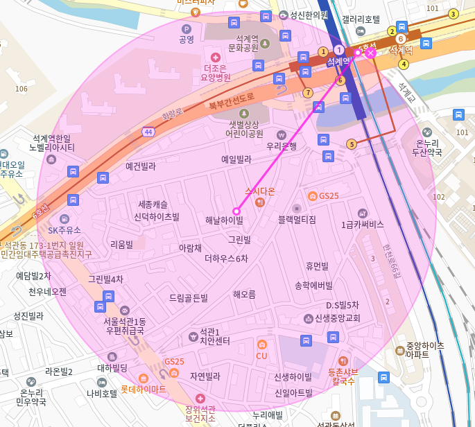 석관동 월주차 / 석관역 5번출구 도보 1분 역세권, 기계식