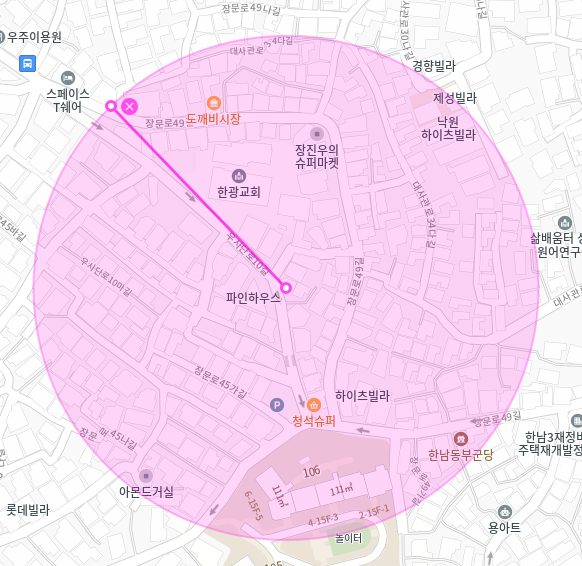 보광동 월주차 / 도깨비시장 인근, 단일주차, 지정석
