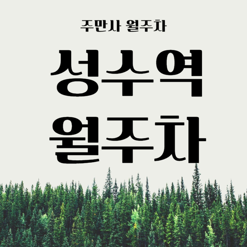 성수역 월주차 _ 선착순! 빠르게 모집 마감됩니다! 대표 이미지