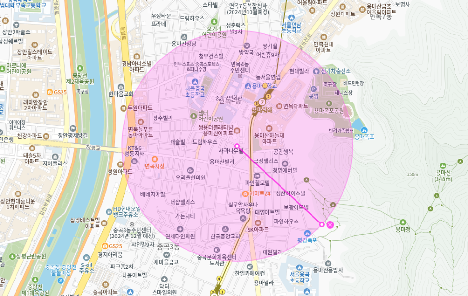 용마산역 월주차_ 3번출구인근/역세권/단일주차/지정석