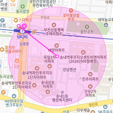 송내역 월주차 / 송내역 3번출구 도보5분, 단일주차장