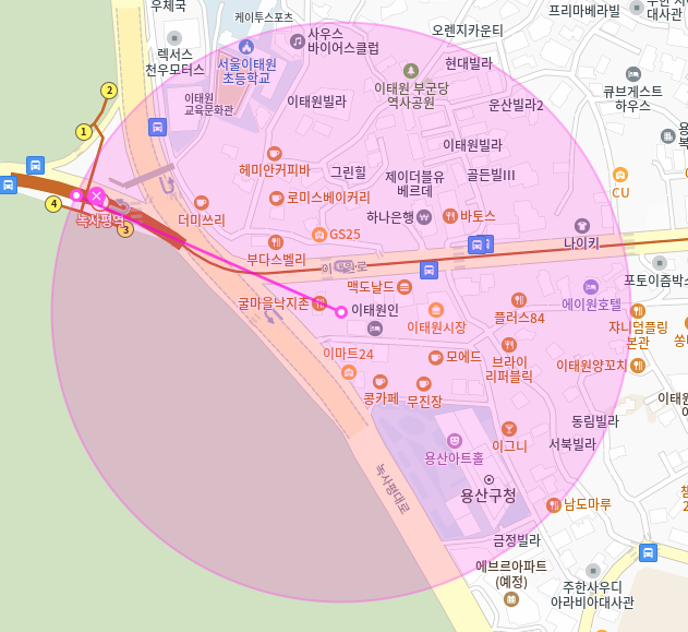 녹사평역 월주차 / 녹사평역 3번출구 도보3분, 지정석, 단일주차장