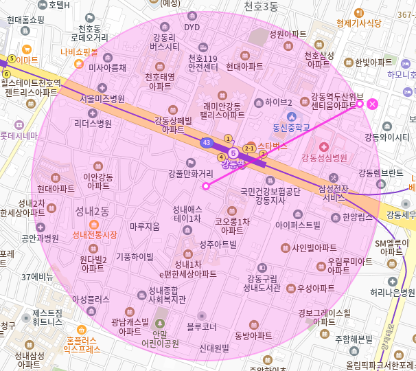 강동역 월주차_4번출구 도보 1분거리/역세권/전일제/단일주차장