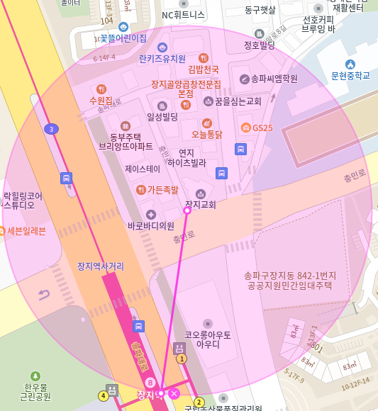 장지역 월주차 / 장지역 1번출구 도보2분, 역세권, 지정석, 단일주차장