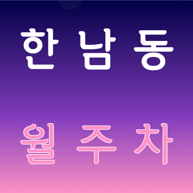 한남동 월주차 / 지정석, 단일주차장, 인근 최저가! 대표 이미지