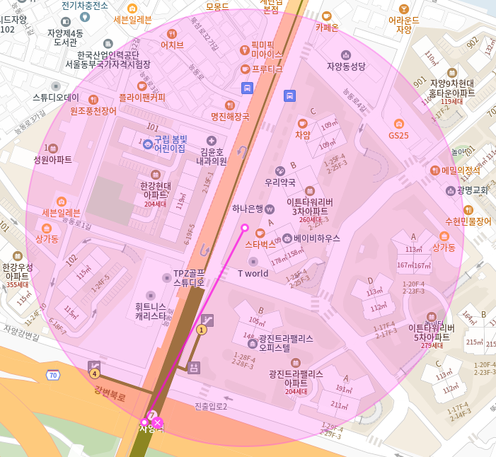 뚝섬유원지역 월주차 / 뚝섬유원지역 1번출구 바로 앞, 초역세권 기계식 주차장