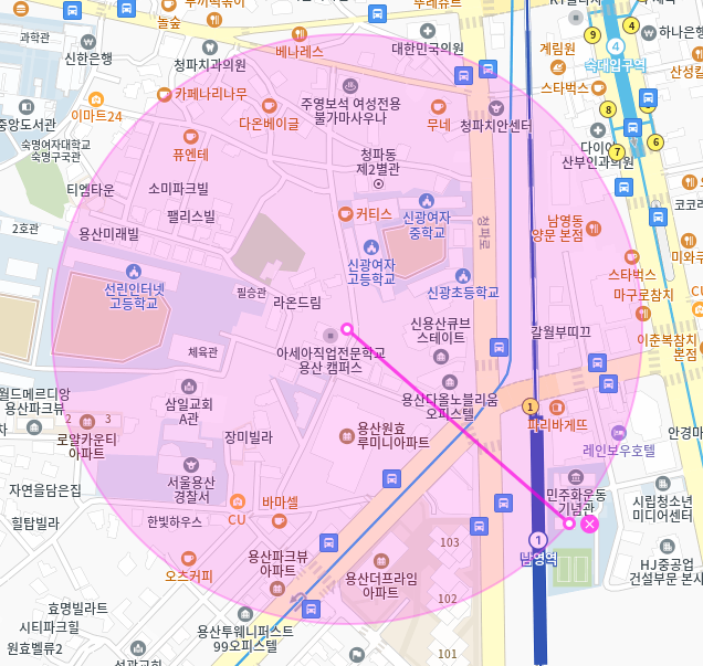 남영역 월주차 / 남영역 1번출구 도보5분, 지정석, 단일주차장 편하게 주차하세요.
