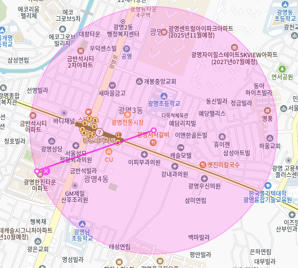 광명사거리 월주차_광명사거리역 10번출구 도보 1분 초역세권 24시 주차장