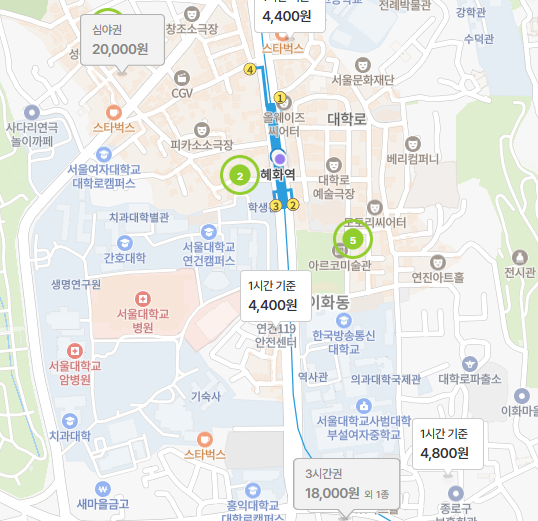 대학로 주차장 정보 혜화역 주차 꿀팁 공영주차장보다 싼 곳 추천!