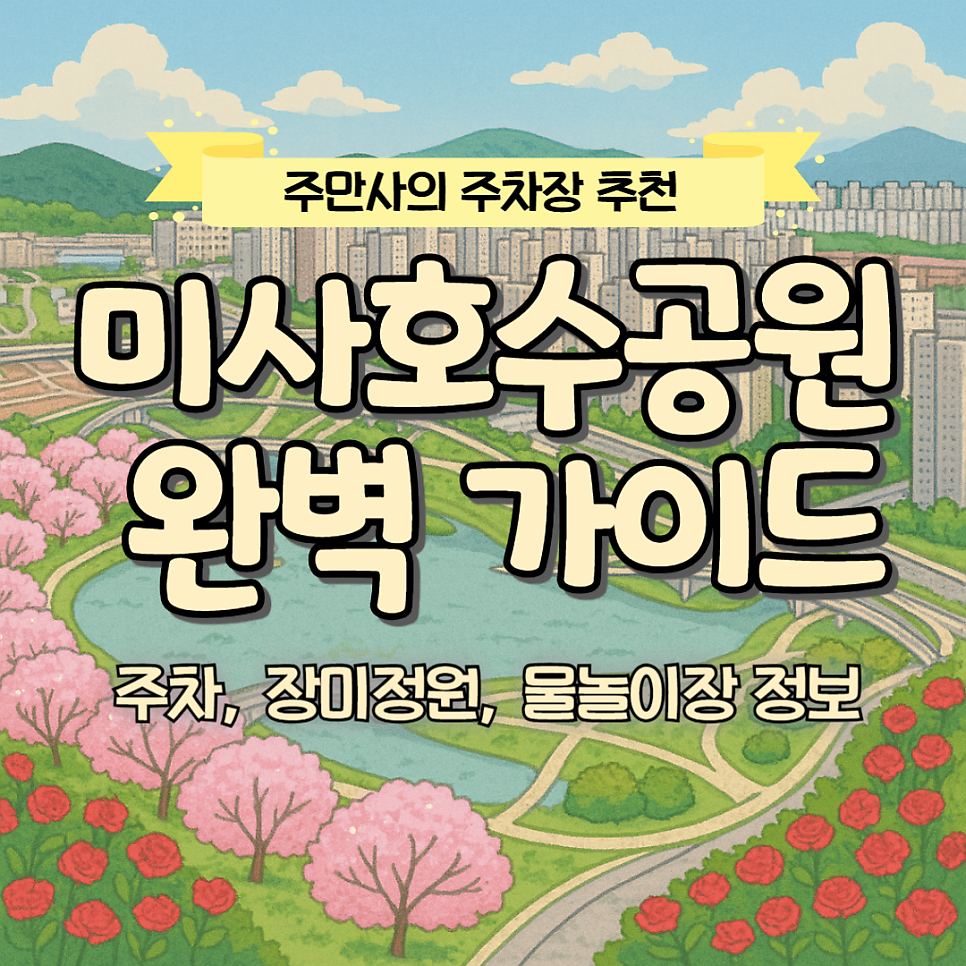 하남 미사호수공원 여름 나들이 주차장 장미정원 위치부터 물놀이장 예약, 주차 정보까지 대표 이미지