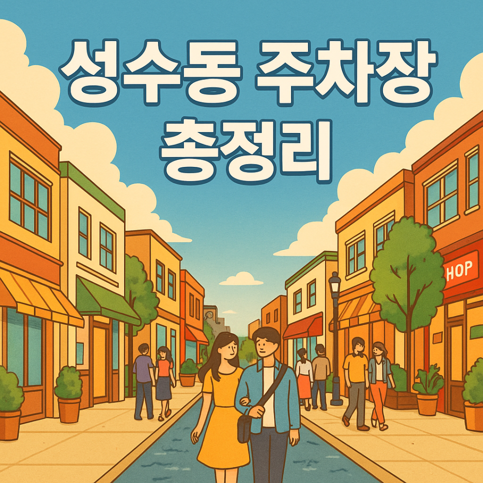 성수동 주차장 카페거리 데이트 공영주차장 요금보다 주차 저렴한 곳 총정리 대표 이미지