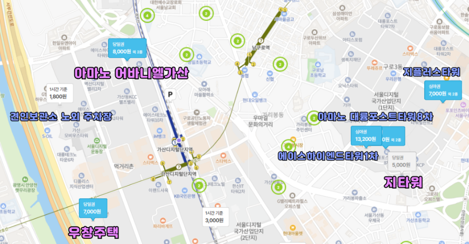 가산디지털단지역 주차장 ㅣ 가산디지털단지역 가디역 직장인이 추천하는 찐맛집부터 주차장 총정리까지