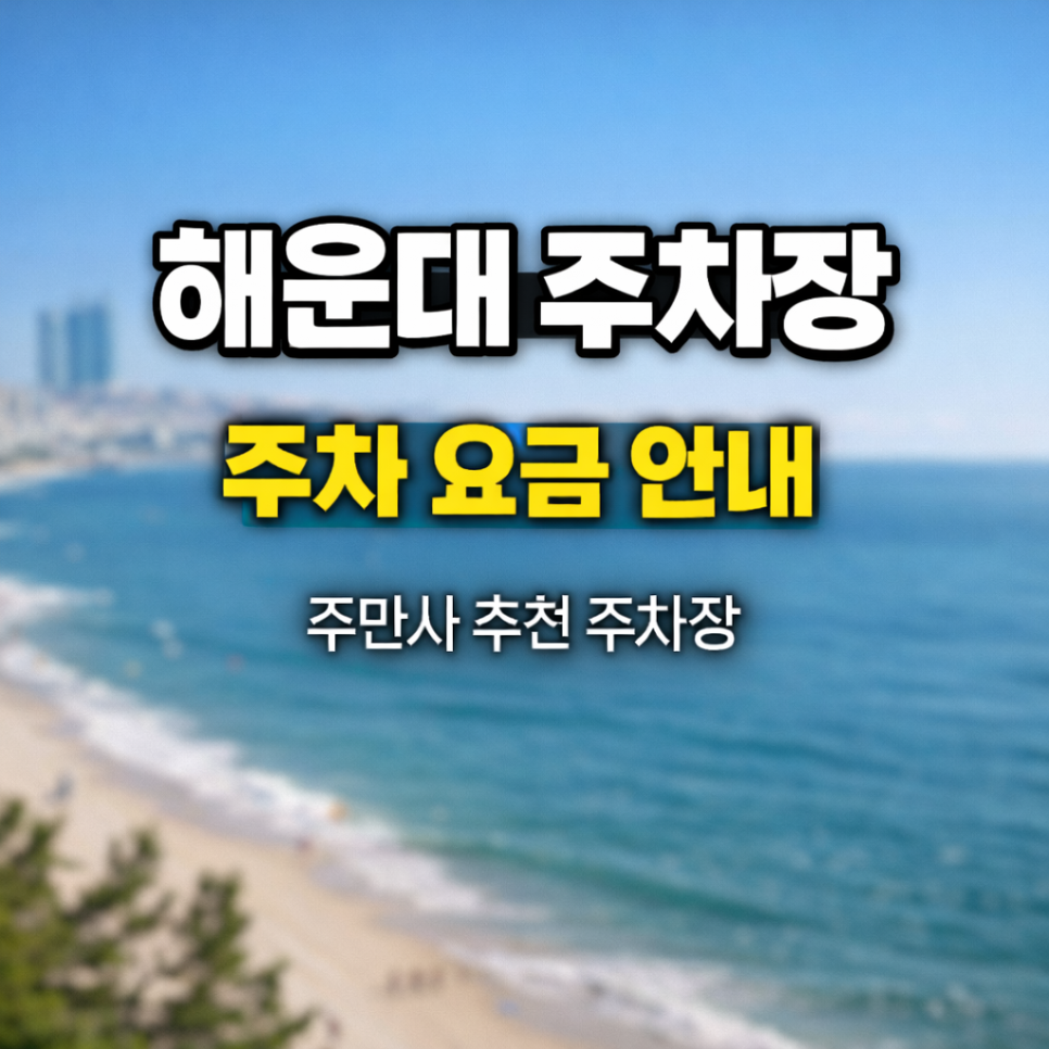 해운대역 주차장 인근 가성비 BEST 5 | 해수욕장 나들이 & 우동 맛집 투어, 하루 6천 원대 특급 명당 대표 이미지