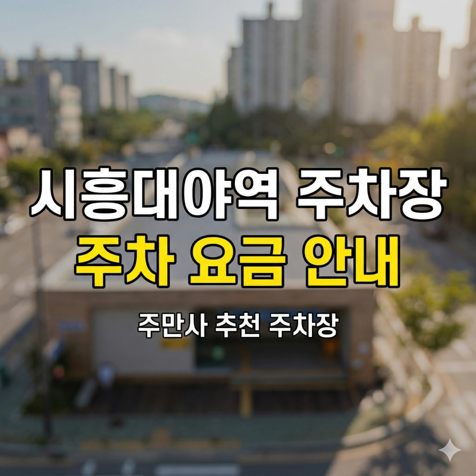 시흥대야역 주차장 가성비 BEST 5 | 은계지구 나들이 & 대야동 출퇴근, 하루 3천 원대 특급 명당 대표 이미지