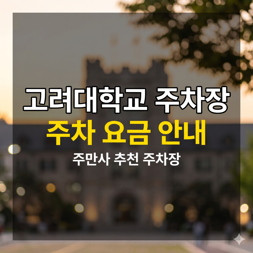 고려대학교 주차장 | 주차비 반값으로 아끼는 법? 5부제 제한 없는 사설 명당 5곳 대표 이미지