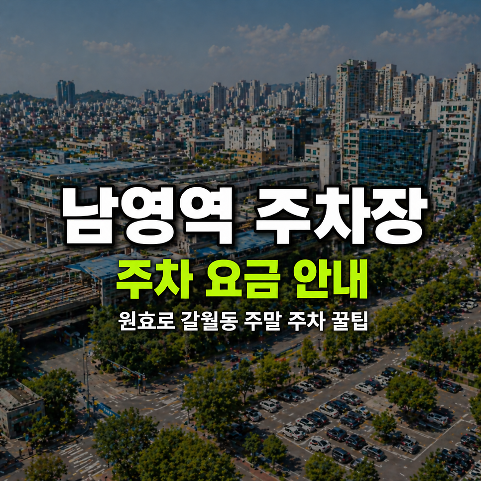 남영역 주차장 위치·요금 | 남영역 근처 평일 주말 주차 꿀팁, 3곳 완벽 정리 대표 이미지