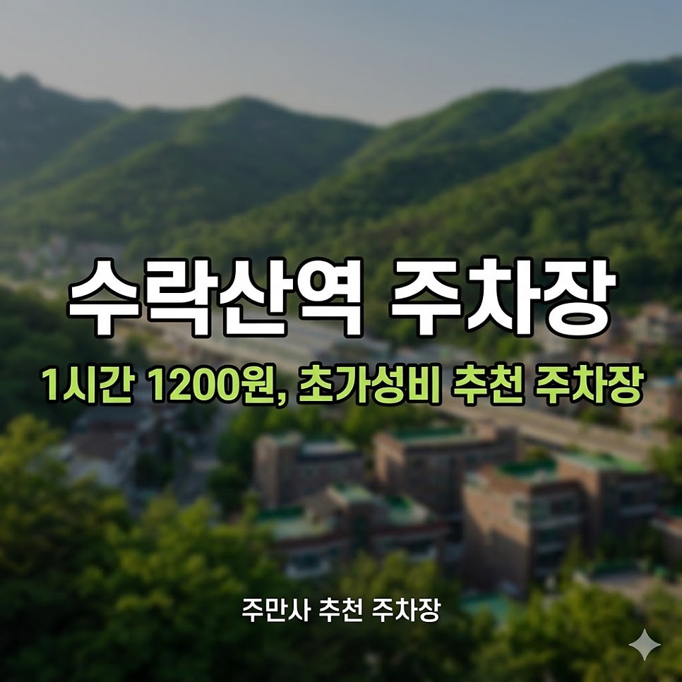 수락산역 주차장 | 1시간 1,200원! 24시간 시간권 주차장   먹자골목 맛집 대표 이미지