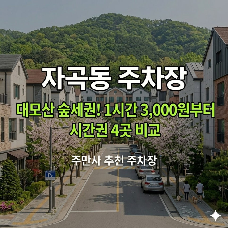 자곡동 주차장 | 대모산 숲세권! 1시간 3,000원~시간권 4곳 비교   맛집 가이드 대표 이미지