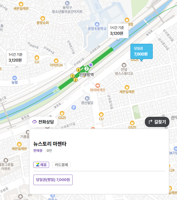 신대방역 주차장 요금 위치 공영주차장보다 저렴한 주차 꿀팁