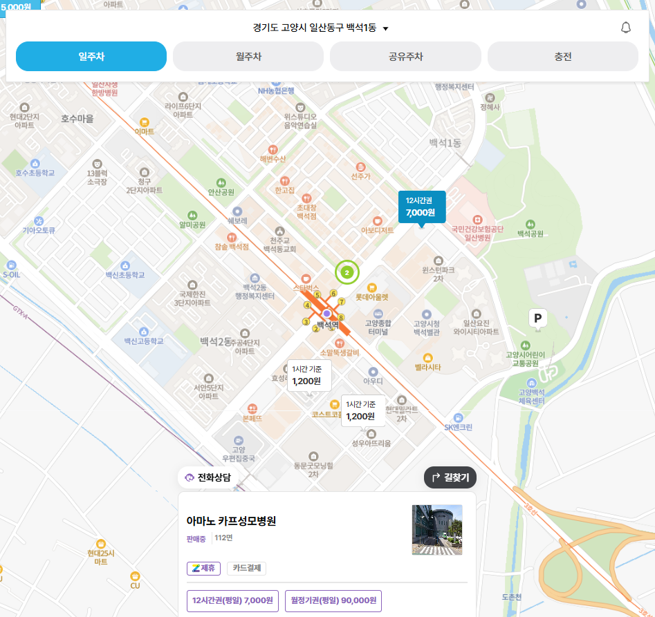 백석역 주차장 | 백석환승터미널 공영 주차장 민영 주차장 비교 분석 주천 주차 할인 꿀팁까지