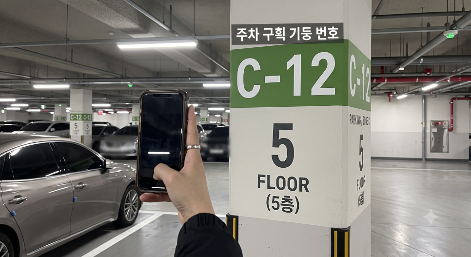 주차장 차 위치 깜빡했다면? 아이폰·갤럭시 주차 위치 자동 저장 방법 (티맵/카카오맵 활용 팁)