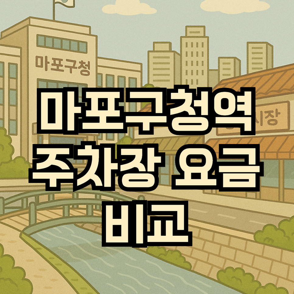 마포구청역 주차장 추천 공영주차장보다 저렴한 망원동 주차장 할인권 대표 이미지