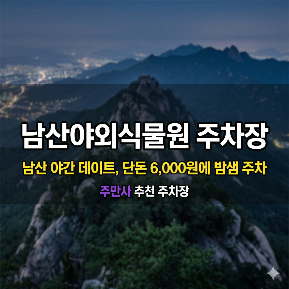 남산야외식물원 주차장 완벽 정리! 밤에 더 아름다운 남산 야간 산책 필수 체크 대표 이미지