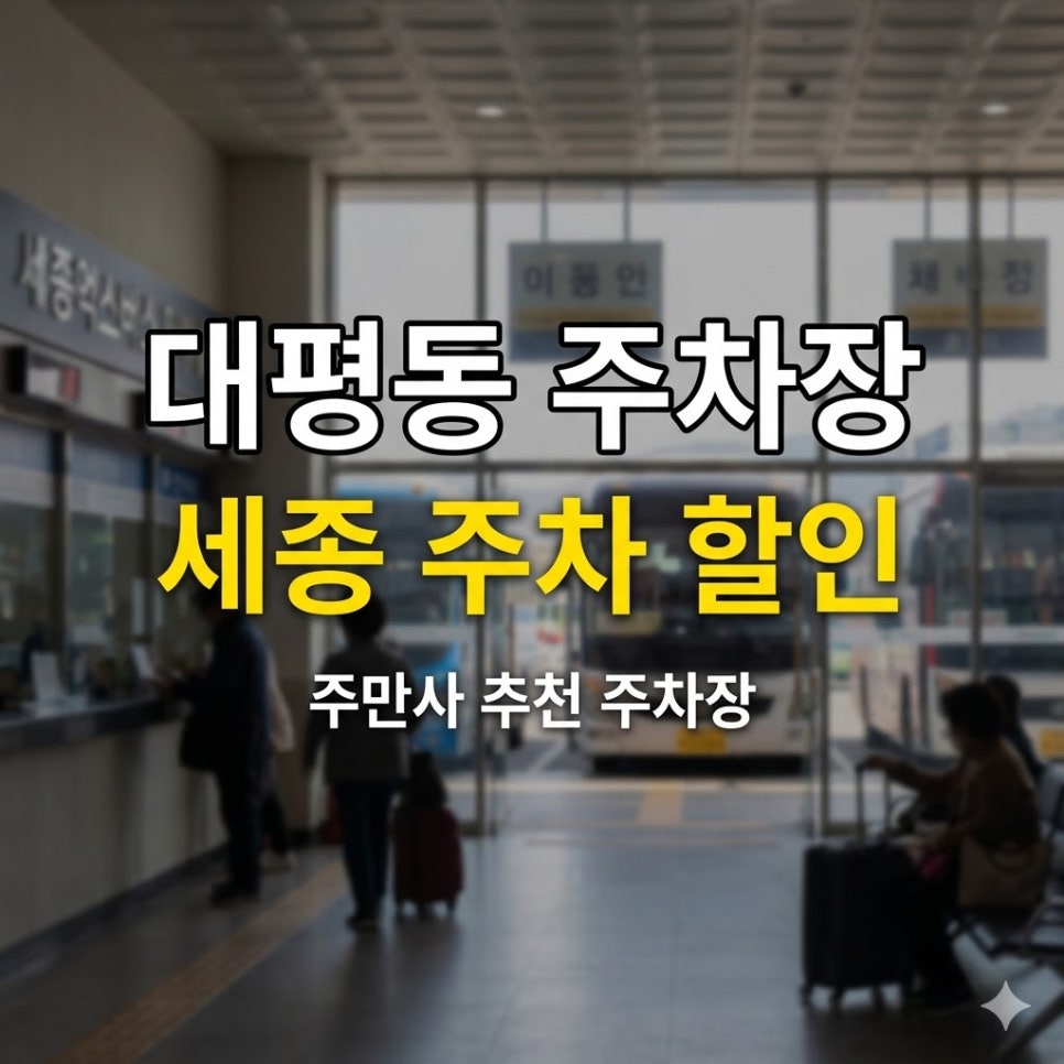 대평동 주차장 위치·요금 | 세종터미널 이용자를 위한 1시간 1,000원 주차 정보