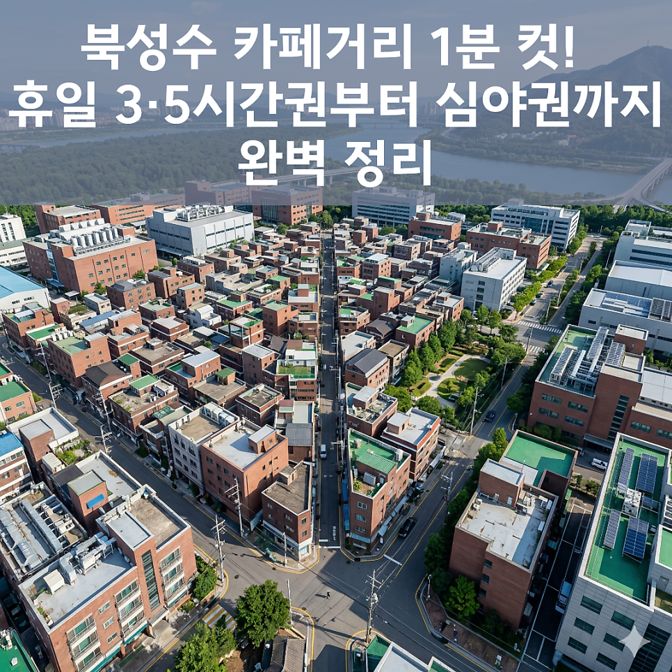 북성수 주차장 완벽 정리! 성수동 카페거리 & 서울숲 IT밸리 방문 시 필수 체크 대표 이미지