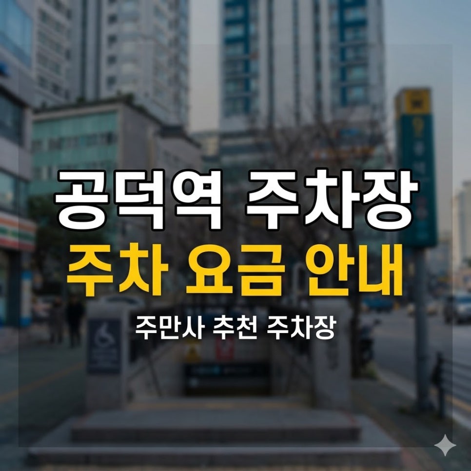 공덕역 주차장 3곳 요금 비교 | 맛집 방문 전, 일요일 당일권 6,000원·심야 5,500원 대표 이미지