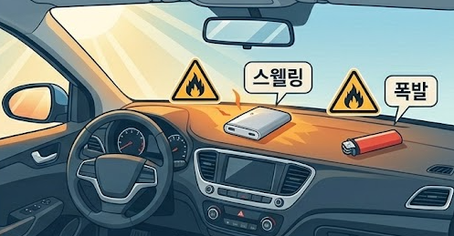 여름철 차량 내부 방치하면 위험한 물건과 폭발 예방 관리법