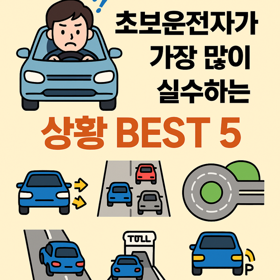 초보운전자가 가장 많이 실수하는 상황 BEST 5