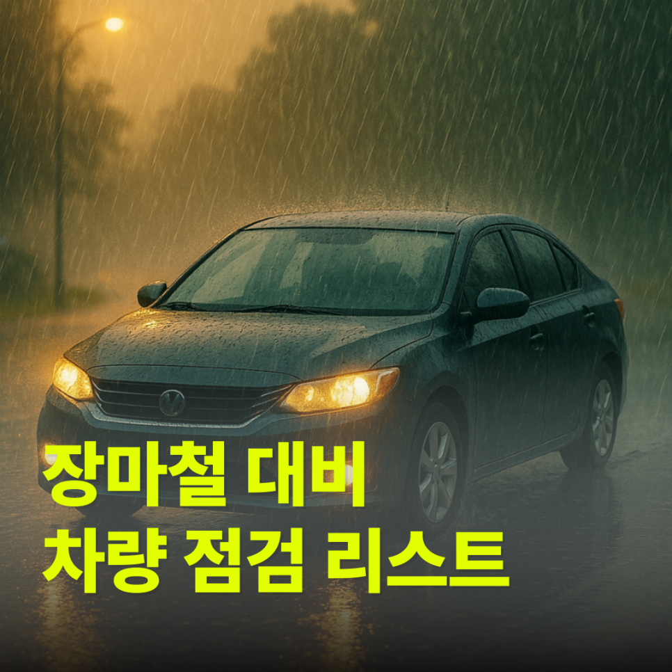장마철 자동차 점검 체크리스트! 타이어부터 침수 대비까지 대표 이미지
