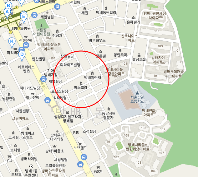 내방역 ㅣ1,2번 출구 근처 월주차