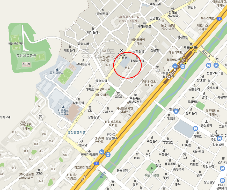 증산역 월주차-3번 출구 도보 5분