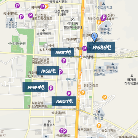 인천 서구 월주차ㅣ신현원창동,석남동, 가좌동, 원당동 월주차