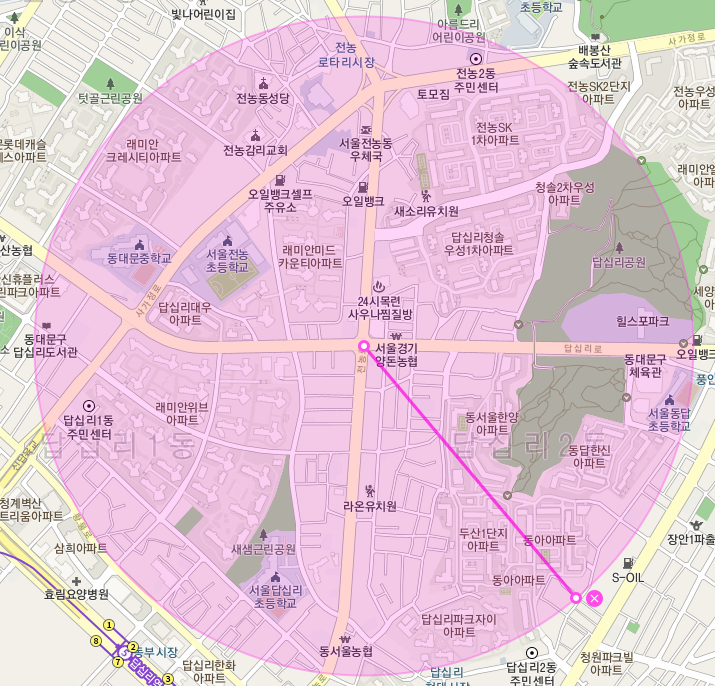 서울 동대문구 답십리동 답십리역 서울시립대학교 인근 주차장ㅣ월주차, 정기권 특가 정보 주만사에서 빠르게 알아보세요!!